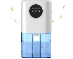 Luchtontvochtiger, 1700 ml, elektrische luchtontvochtiger, draagbaar, 7 gekleurde lichteffecten, ultrastille werking en automatische uitschakeling, klein en energiezuinig, voor badkamer, slaapkamer, kast, kantoor