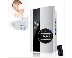 Luchtontvochtiger - 2 in 1 Dehumidifier - Vochtvreter - Ontvochtiger - Luchtreiniging - Draagbaar - Inclusief Afstandsbediening - LCD Scherm - Wit
