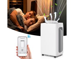 Luchtontvochtiger 26L/dag Luchtontvochtiger met Smart App - Automatische ontdooifunctie - 4.5L Tank Verwijderd Schimmel Vocht - WiFi Dehumidifier voor Thuis en Kelder