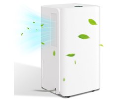 Luchtontvochtiger Continue Afvoer Optie en 24-uurs timer, 2L Tank Verwijderd Schimmel, Ontvochtigt Tot 16 Liter Per Dag, Geschikt Voor Huis, Slaapkamer , Badkamer , Woonkamer En Kelder