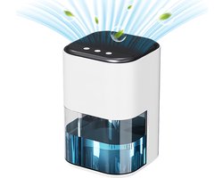 Luchtontvochtiger - Dehumidifier - Dehumidifier luchtontvochtiger - Ontvochtigt 600 ml per Dag - Coloured LED - Geschikt voor Woonkamer, Slaapkamer & Badkamer - Wit