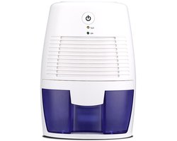 luchtontvochtiger- dehumidifier- Kleine luchtontvochtiger- Draagbaar - Mini-luchtontvochtiger - Stille werking - Voor omgevingen met een hoge luchtvochtigheid in huis, badkamer, slaapkamer, kantoor, kelder, kast en camper (Wit - 22 x 15 x 12 cm)
