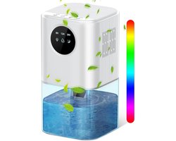 Luchtontvochtiger - Luchtontvochtiger Badkamer - Luchtontvochtigerslaapkamer - 1,7 Liter, Automatische Uitschakeling - 24-Uurs Timer - Aanraakbediening - 7-Kleurige Ledverlichting - Voor Slaapkamer, Badkamer, Kantoor