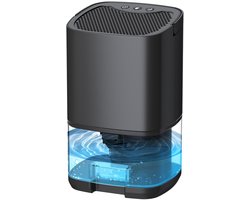 Luchtontvochtiger - Luchtontvochtiger - Intelligente Ultra-Stille Luchtontvochtiger - Inhoud 1L - Luchtontvochtiger slaapkamer, badkamer, kelder, huis - 2in1 - Ontvochtiger - Klein - Stil - Dehumidifier -Zwart