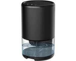 Luchtontvochtiger - Luchtontvochtiger - Kleine luchtontvochtiger - Slimme slaapstand - Draagbaar - Ultra stil - Luchtontvochtiger van 3 l/u - Met watertank van 1 l - zwart