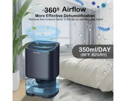 Luchtontvochtiger & Luchtreiniger – Elektrische Vochtvreter – Voor Binnen, Badkamer, Slaapkamer & Kelder – Wit