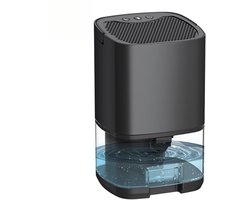 Luchtontvochtiger - Ontvochtigd 350ML Per Dag - 2-in-1 Luchtreiniger Dehumidifier - Stil - Slaapkamer / Badkamer / Huis - Coloured LED - Zwart