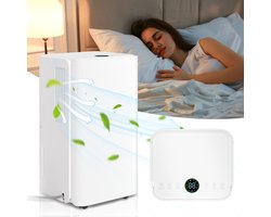 Luchtontvochtiger - Ontvochtigt Tot 16 Liter Per Dag - Automatische ontdooifunctie - Geschikt Voor Huis, Slaapkamer , Badkamer , Woonkamer En Kelder - Dehumidifier - Wit