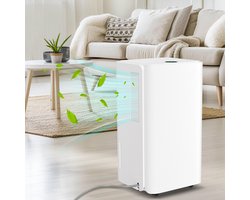Luchtontvochtiger - Ontvochtigt Tot 16 Liter Per Dag - Droge modus en slaapmodus - Geschikt Voor Huis, Slaapkamer , Badkamer , Woonkamer En Kelder - Dehumidifier - Wit