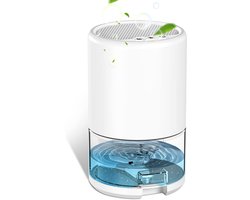 Luchtontvochtiger - Slaapkamerluchtontvochtiger - Ronde huishoudelijke luchtontvochtiger 1000 ml - met 7-kleurige LED-verlichting - Draagbare droogmiddelluchtontvochtiger - Stille mini-badkamerluchtontvochtiger - met automatische uitschakelfunctie