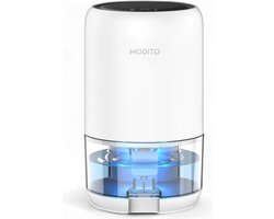 Modito Luchtontvochtiger PC-150 - 2-in-1 Luchtreiniger - Dehumidifier - 1000 ML - 280 ml/dag - Muisstil - Voor Slaapkamer / Badkamer / Kelder - Wit