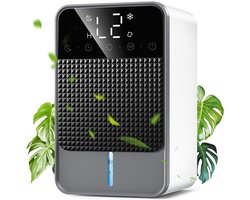 Namajunas - Luchtontvochtiger met ontdooifunctie - Ontvochtigt 600ml Per Dag in Huis - 1.8L Waterreservoir - Energiebesparende kleine ontvochtiger voor slaapkamer, badkamer, garage, caravan - 7 Kleuren LED Licht - Extreem Stil - 2/4/6/8/12U Timer