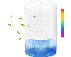 Naova Mini Luchtontvochtiger – Stil & Compact – 1000ml Waterreservoir – 350ml/dag – Voor Badkamer, Slaapkamer & Kledingkast - Wit