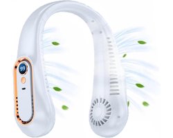 Nek Ventilator Wit - Nek ventilator - 5 standen - Draadloos - Neck fan - Mini ventilator - Gezichtsventilator - Hals ventilator