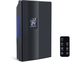 NETTLIFE Luchtontvochtiger - 2000ML per dag - Stil(30dB) - Ontvochtiger met Afstandsbediening - 24h Timer - UV Reiniging & Slaapstand - voor Appartement | Slaapkamer | Woonkamer - Zwart