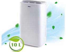 PRIMO PR581DH Luchtontvochtiger - Automatisch instelbaar - 10L/Dag - Geschikt voor Woonkamer, Slaapkamer, Badkamer & Kelder - Wit