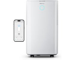 Pro Breeze Smart Luchtontvochtiger met App 12L – 24-Uurs Timer, Wasdroogstand – 2L Watertank en Doorlopende Afvoer – Dehumidifier Vocht en Schimmel Verwijderen - Wit