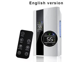 Rumi Luchtbevochtiger - 800ml per Dag - Dehumidifier - Voorkomt Schimmel - Voor Slaapkamer, Badkamer, Huis & Kelder - Afstandsbediening - Externe waterafvoerslang - Afneembare Waterreservoir