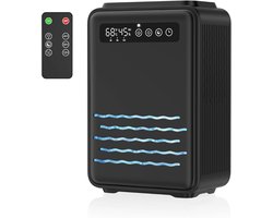 SCH® Luchtontvochtiger en luchtreiniger - Luchtontvochtiger slaapkamer - Luchtontvochtiger - Zwart - ‎34cm x 15cm x 23cm