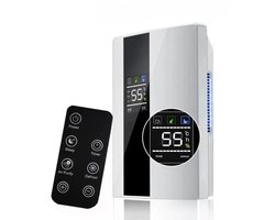 Sensova 2-in-1 Luchtontvochtiger en Luchtreiniger met Afstandsbediening - Krachtige Ontvochtiger en Dehumidifier tegen Vocht, Schimmel en Geur - Efficiënte Vochtvanger & Vochtvreter voor Slaapkamer, Kelder en Woonruimte