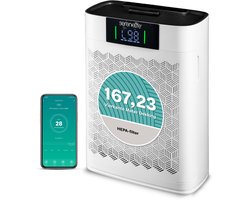 SereneLife Luchtontvochtiger voor Thuis – Slimme WiFi & App Besturing, Stille Luchtontvochtiger voor Slaapkamers & Grote Ruimtes, Verwijdert Overmatige Vochtigheid, Ideaal voor Huisdieren & Allergieën (167m², Wit)