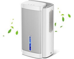 Serolux® - Luchtontvochtiger 2.5 ltr - Vochtvreter- Luchtreiniger- 3 ventilatorsnelheden en slaapmodus - 7-kleuren LED-licht - automatische ontdooiing, humidistat-regeling, timerfunctie - Wit