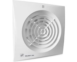 Soler & Palau Silent-200 Badkamer-/Toiletventilator met Timer + Vochtsensor - 230V AC - 16W - 180 m³/h - 33dB - IP45 - SILENT-200CHZ