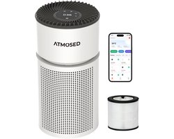 Atmosed 5-in-1 Luchtreiniger - Air Purifier - HEPA H13 Filter - Koolstof Filter - CADR 420 m³- 60 m² - Automatische stand - Luchtfilter tegen Hooikoorts, Allergie, Stof en Huisstofmijt - Luchtkwaliteitsindicator - Ionisator - UV Sterilisator