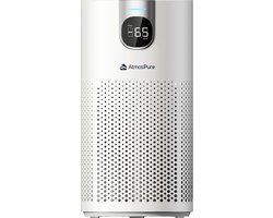 AtmosPure® CleanAir Luchtreiniger - Air Purifier met vervangbaar HEPA 13 + Koolstof filter - CADR 250 m³/h - Wit - Voor 55 m² - Werkt tegen huisstofmijt, hooikoorts, allergie, -3 standen + stille slaapstand - Luchtkwaliteit Sensor