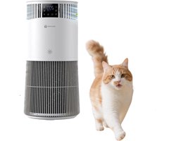 DIMICO - Luchtreinigers tegen huisdierenallergie, haren, allergenen en geuren - Air purifier - HEPA filter - App en slaapmodus