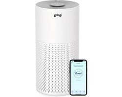 Gologi Luchtreiniger - Air Purifier Tegen Huisstofmijt, Hooikoorts, Allergieën en Stof - Vervangbaar HEPA 13 filter en Koolstoffilter - 210m³/h - Met App - Wit