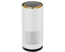 Luchtreiniger / Air purifier - Hoge Efficiëntie, HEPA-filter, Stille Werking + Extra Aromapad - Auto/Huishouden/Kantoor zuivert de lucht, helpt tegen hooikoorts, stof, allergie - Oplaadbaar - 50 m³/h - WIT - Klein/Small