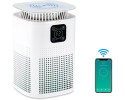 Luchtreiniger - met HEPA Filter - 24db Fluisterstil - met Wifi en 30W Opladen - Laag Stroomverbruik - 3 Standen - Wit - van Saaf
