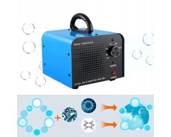 Ozon Generator - Luchtzuiveraar - huishoudelijke ozonluchtsterilisator - 60.000mg/uur - Voor Oppervlakken tot 200m² - Timer 0-60 Min - Draagbaar & Energiezuinig - Voor Huis, Auto & Kantoor