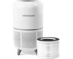 Rolfstone Air Balance - Luchtreiniger / Air Purifier met vervangbaar HEPA 13 filter + koolstoffilter - CADR: 160m3/h. - Werkt tegen huisstofmijt, hooikoorts, allergie, stof, - 3 standen + slaapstand en automatische stand - Luchtkwaliteit indicator