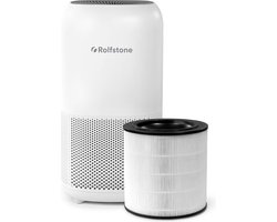 Rolfstone Air Balance XL - Luchtreiniger / Air Purifier met vervangbaar HEPA 13 filter + koolstoffilter - Werkt tegen huisstofmijt, hooikoorts, allergie, stof, - CADR: 400m3/h. - 50m2 - Slaapstand en automatische stand - Luchtkwaliteit indicator