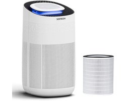 Sofresh luchtreiniger met app - 80 m² - Automatische stand + 6-in-1 filtersysteem - Luchtkwaliteitsindicator - Ionisator - UV - Luchtfilter - Air purifier met HEPA-filter