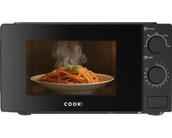 COOK-IT Vrijstaande Magnetron - 20L - 5 Verwarmingsstanden - Microgolfoven - Microwave - Zwart