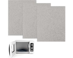 Dailygoods- Glimmerplaat 3 Stuks - Golfgeleider - Magnetron Accessoires - Mica Schijf - Zilvergrijs - 15 x 12 cm