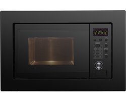 Exquisit EMW20.1GB Inbouw Magnetron – 20L – Nis 36 cm – Zwart Mat