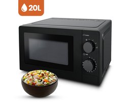Golermo Solo Magnetron – 20L – 700W – 8 automatische kookprogramma's – 5 vermogensstanden – Digitale timer – Draaiplateau Ø255 mm – Zwart