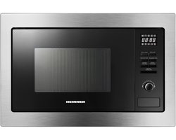 Heinner Inbouw Magnetron – 25 L – 900 W – 1000 W Grill – 5 Vermogensniveaus – Ontdooifunctie – 95 Min Maximale Kooktijd – Digitale Bediening – Zwart/Zilver
