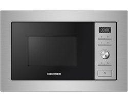 Heinner Inbouw Magnetron – 28 L – 900 W – 1000 W Grill – 5 Vermogensniveaus – Ontdooifunctie – 21 Automatische Programma’s – Digitale Bediening – Zilver