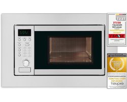 Inbouw Magnetron - Grillfunctie Oven - Snel Maaltijden Bereiden - 8 Automatische Programma's - 20 Liter Inhoud - RVS Look