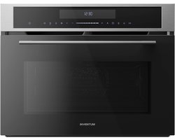 Inventum IMC4535RT - Inbouw combi-oven - Hetelucht - Magnetron - Grill - 50 liter - 45 cm hoog - Tot 250 graden - Zwart/RVS