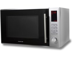 Inventum MN305C - Vrijstaande combimagnetron - Heteluchtoven - Grill - 30 liter - 900 watt - 10 kookprogramma's - RVS/Zwart