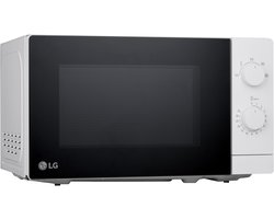 LG MS2082H magnetron 20 L met 700W vermogen voor eenvoudig opwarmen en ontdooien, draaiplateau voor gelijkmatige bereiding en compact design in wit voor elke keuken.