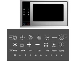 Magnetron Stickers - Symbool Markering - Keuken Hulp - Verwijderbaar Zonder Sporen - 10 mm Symbool - Wit Transparant
