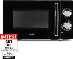 MEDION magnetron, ca. 700 watt vermogen, ca. 17 liter inhoud, 6 standen, ontdooifunctie, MD 15644, zwart