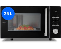 MEDION magnetron met grill- en heteluchtfriteusefunctie (25 liter, 900 watt, 1500 watt grill, 1500 watt heteluchtfunctie, 11 programma's, 10 vermogensstanden, MD12231) lichtgrijs [MODEL 2025]